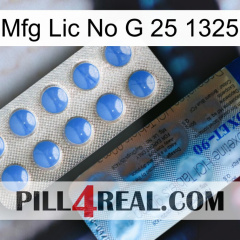 Mfg Lic No G 25 1325 40